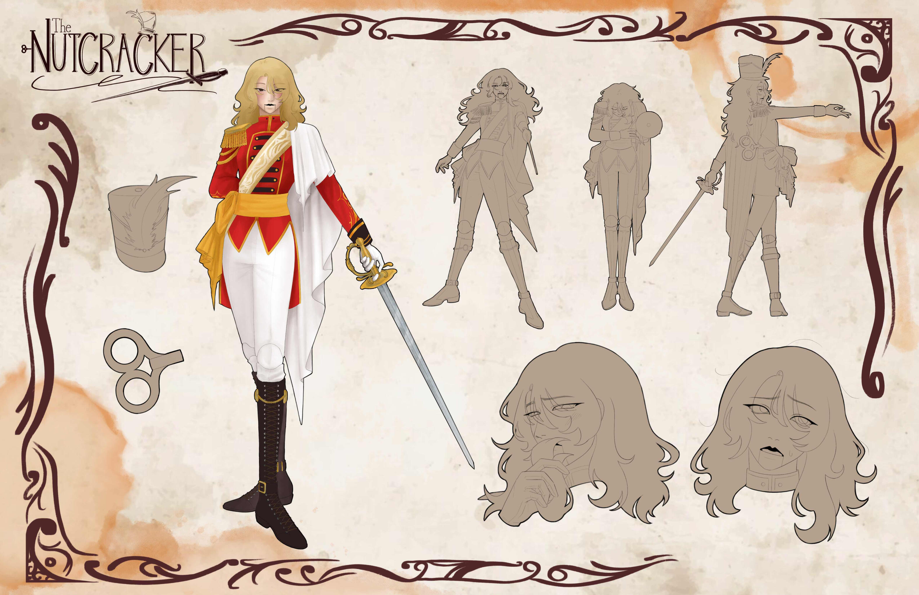Toy soldier rendering. One of the two playable characters in The Nutcracker, acting as a romantic pairing for Clara.