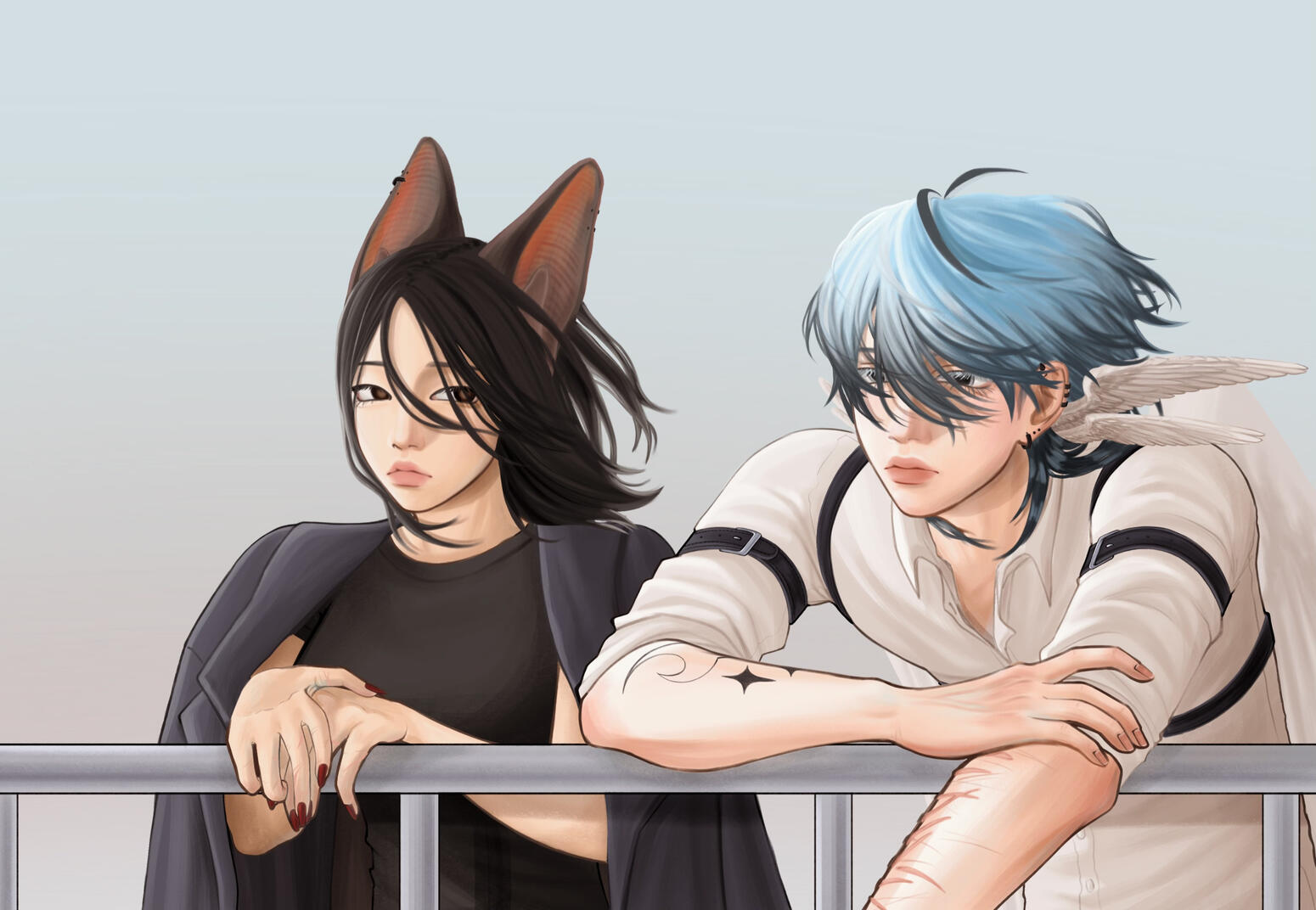 SY and ZHY Rooftop Illustration