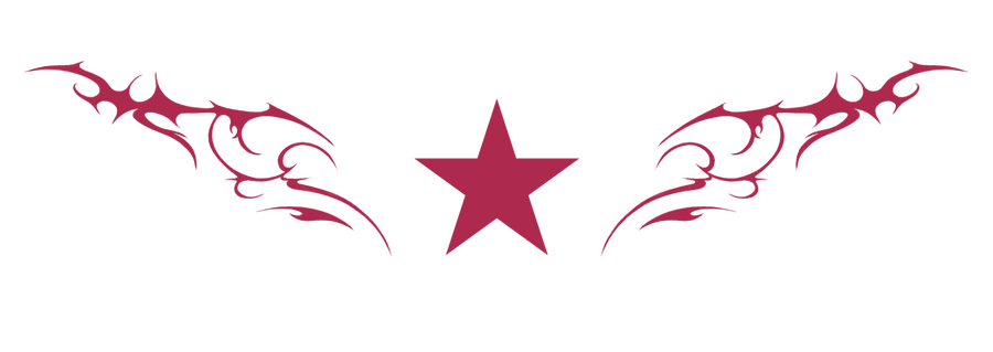 Dark pink icon in cybersigilism style, with a star in the center. Clicking on it will take you back to the main page.